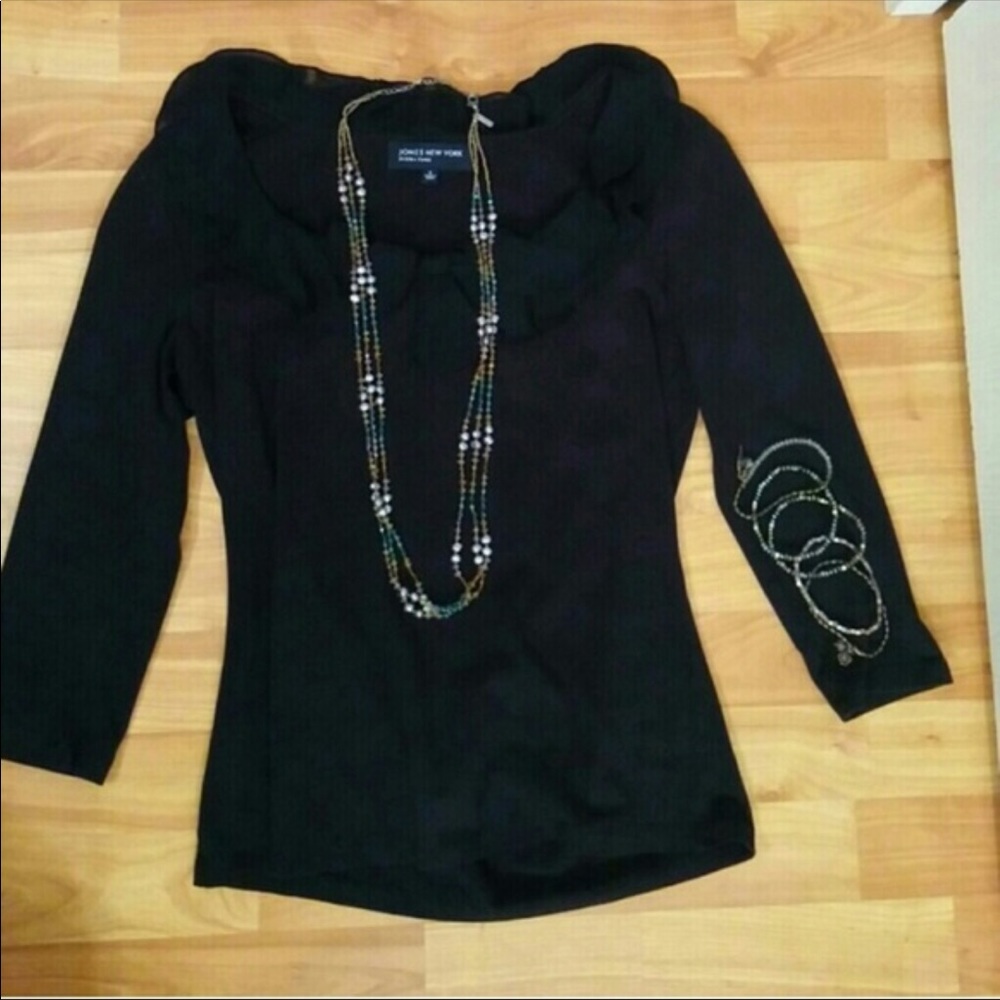 3/$25🌹 Jones New York Signature Black Top, Sz. S